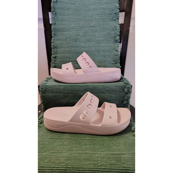 CROCS Women's Pink Size 8 Platform Slide Sandals - Picture 1 of 7